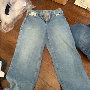 Garage Light Blue Flare Jeans